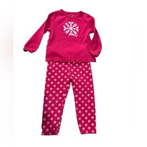 GAP Pink Snowflake Kids Set‎ “Brannans favorites” size 18-24 months